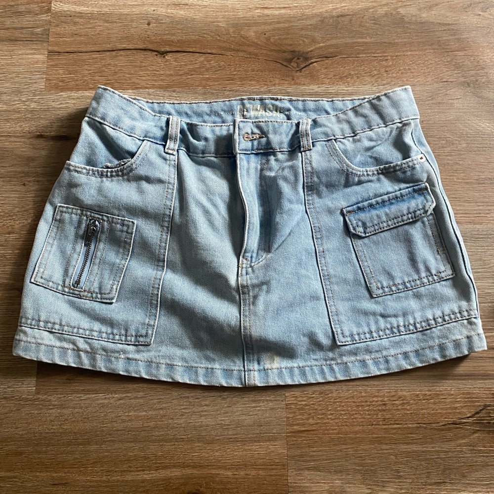 Rewash Light Blue Denim Skirt